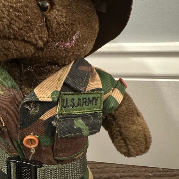 US Army Bear Forces Of America 11 Inch Bear. Button missing - Picture 6 of 6